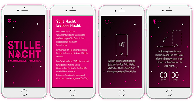 Digital Detox zu Weihnachten: T-Mobile spendet für stille Smartphone-Minuten am Heiligen Abend